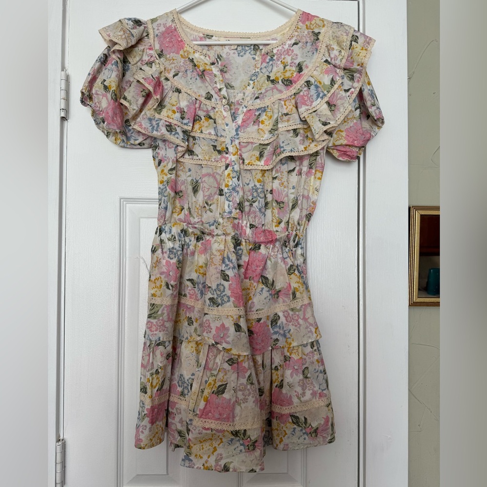 Floral Ruffle Mini Dress